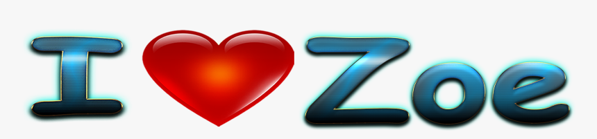 Zoe Love Name Heart Design Png, Transparent Png, Free Download