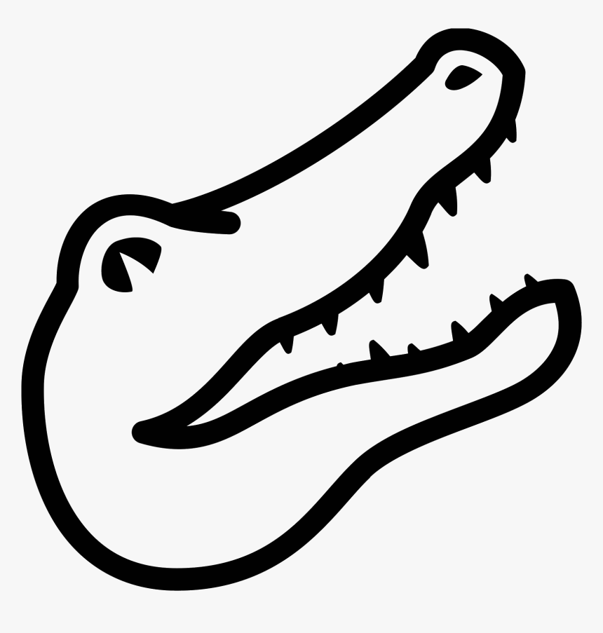 A Drawing Of A Alligator Head, HD Png Download, Free Download