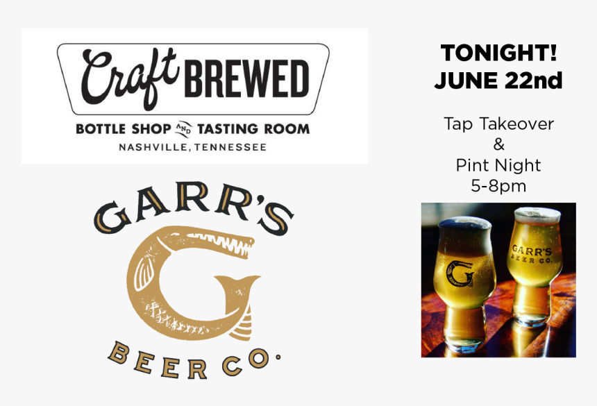 Join Us Tonight, June 22nd, @craftbrewed In Nashville, HD Png Download, Free Download