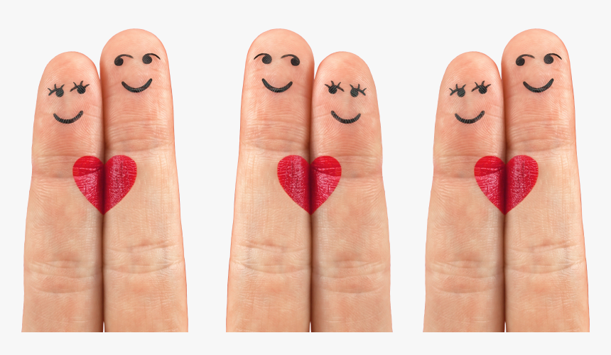 Love Heart On Fingers, HD Png Download, Free Download