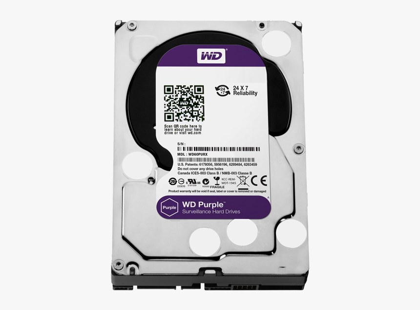 Western Digital Purple Surveillance Hard Drive, HD Png Download, Free Download