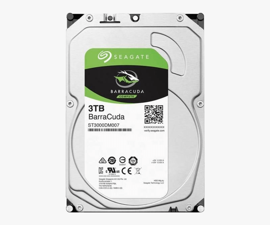 3tb Barracuda St3000dm007, 5400 Rpm, Sata 6gb/s, 256mb, HD Png Download, Free Download