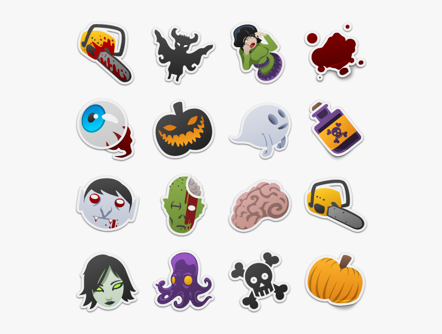 Spooky Stickers Png, Transparent Png, Free Download