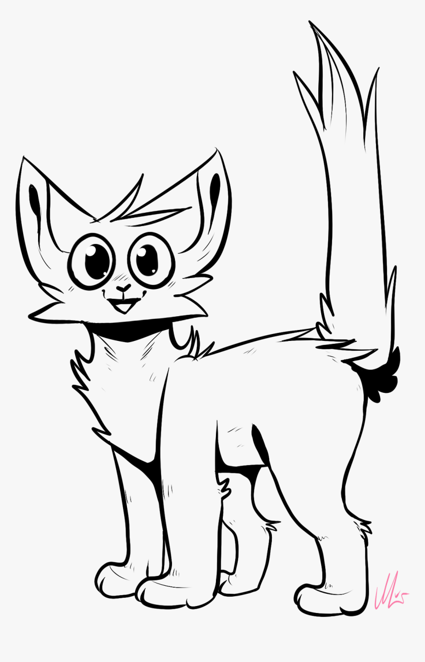 Happy Cat Lineart Male, HD Png Download, Free Download