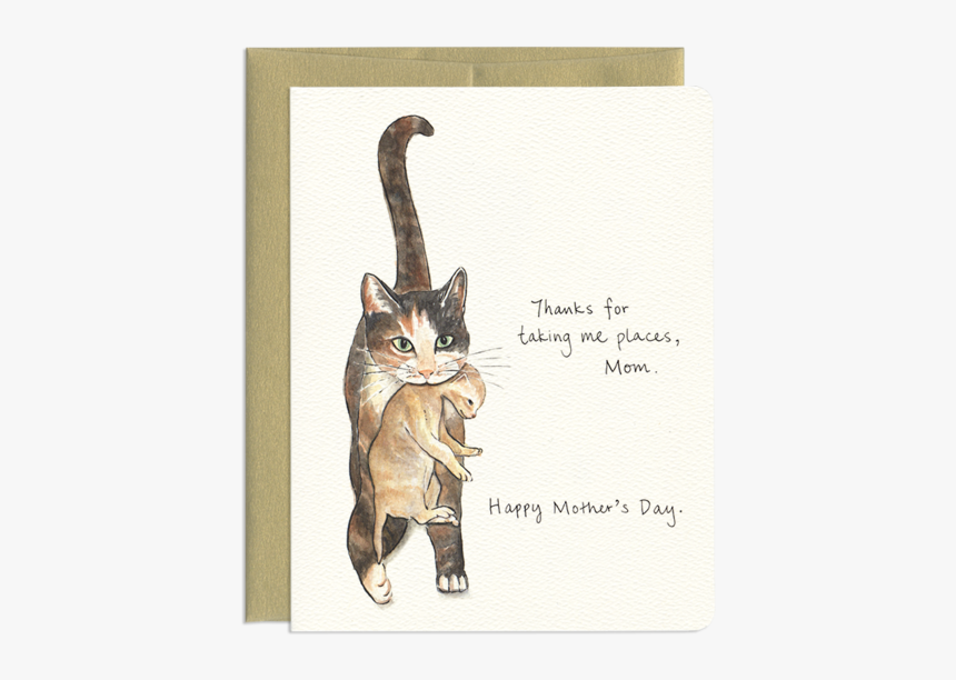 Adorable Cat & Kitten Mother"s Day Greeting Card, HD Png Download, Free Download