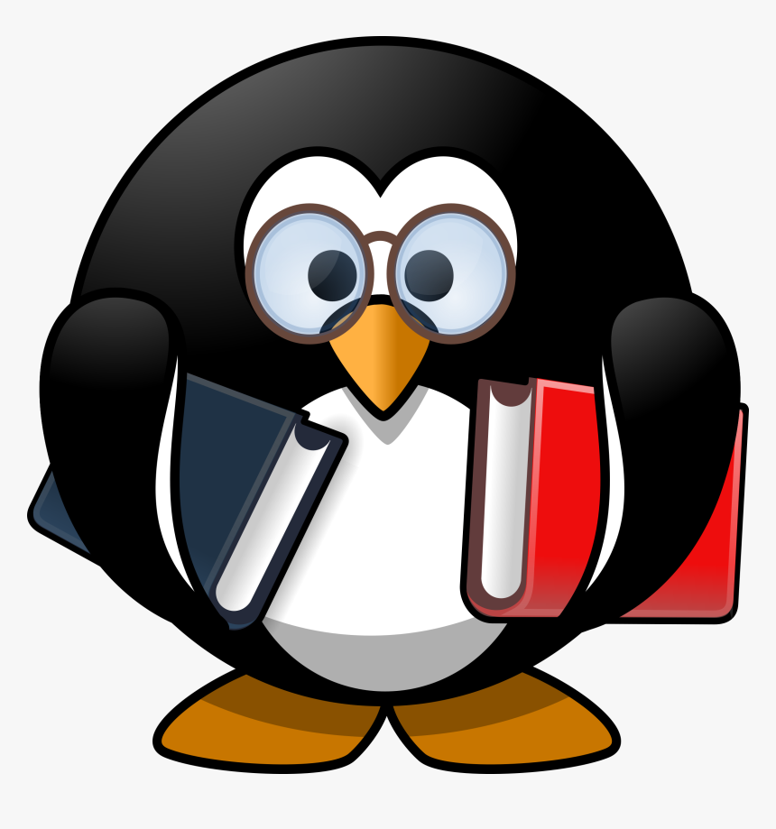 Bookworm Penguin Clip Arts - Penguin Reading Clipart, HD Png Download, Free Download