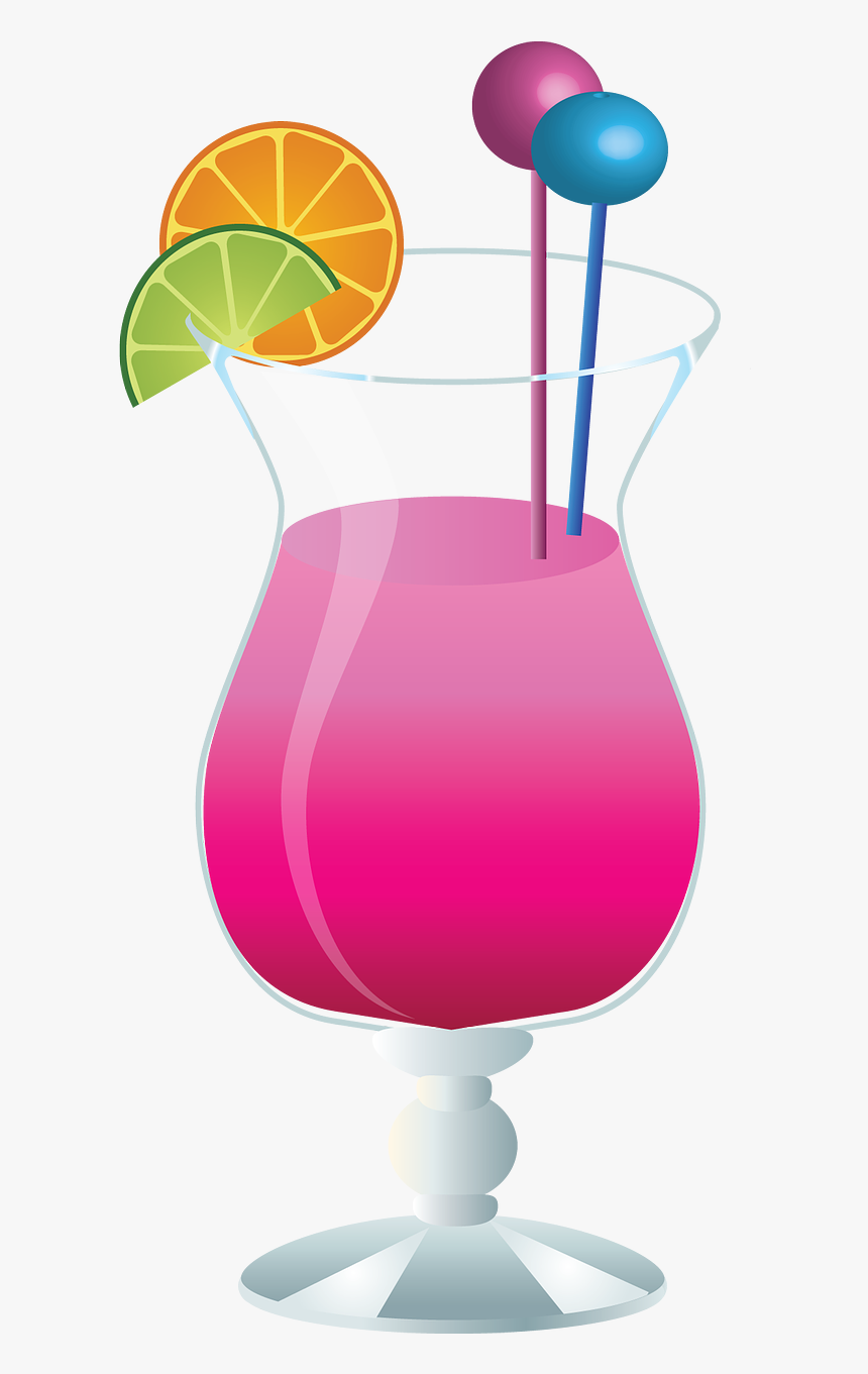 Cocktail Clip Art Pink, HD Png Download, Free Download