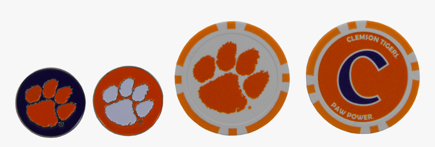 Golf - Ball - Marker - Set V=1497384472 - Clemson Tiger - Clemson Tiger Paw, HD Png Download, Free Download