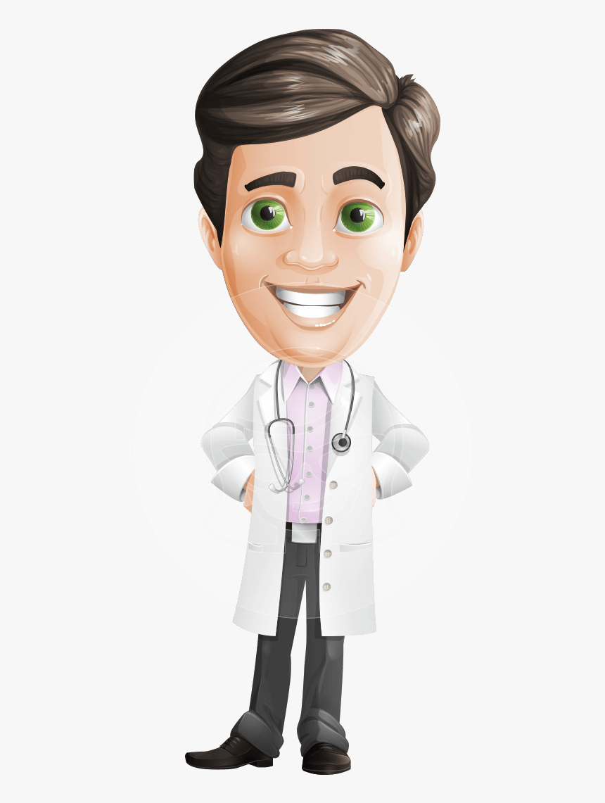 Doctor With Stethoscope Cartoon Vector Character Aka - Doctor Cartoon Gif Png, Transparent Png, Free Download