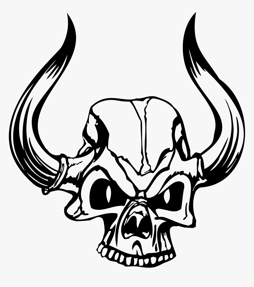 Evil Art Png Evil Skull Line Art- - Evil Skull Line Art, Transparent Png, Free Download