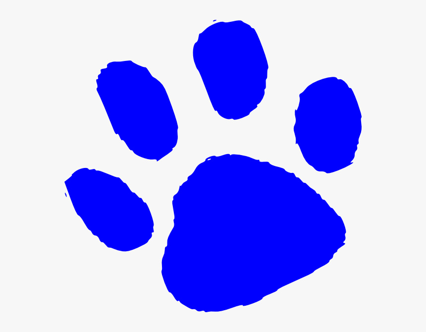 Tiger Print Clipart Bear - Blue Tiger Paw Print, HD Png Download, Free Download