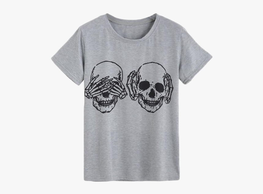 Evil Skull Png - T-shirt, Transparent Png, Free Download