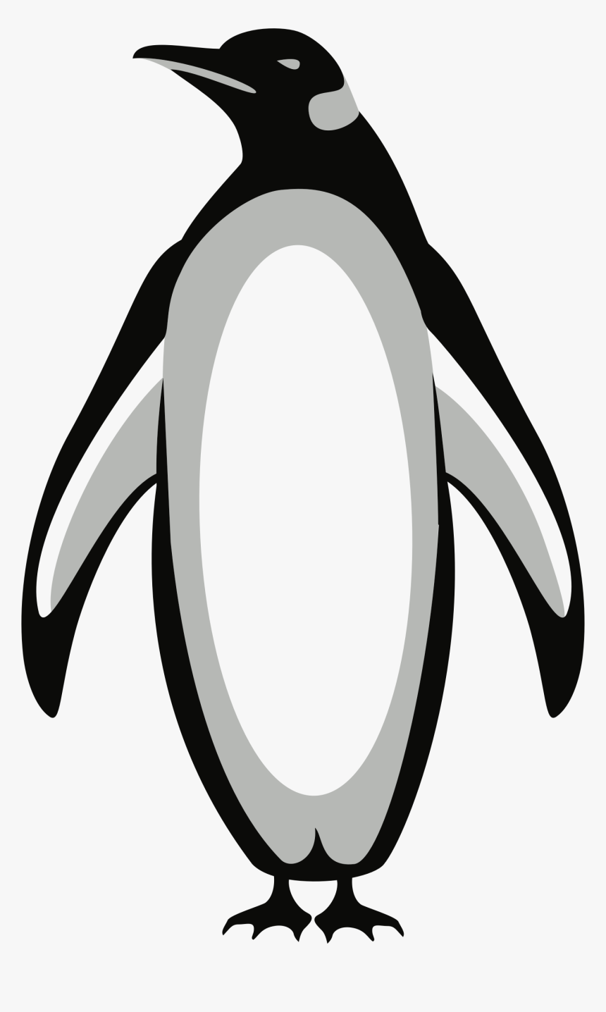 Emperor Penguin Clip Art Vector Graphics Openclipart - Free Black And White Clip Art Penguin, HD Png Download, Free Download