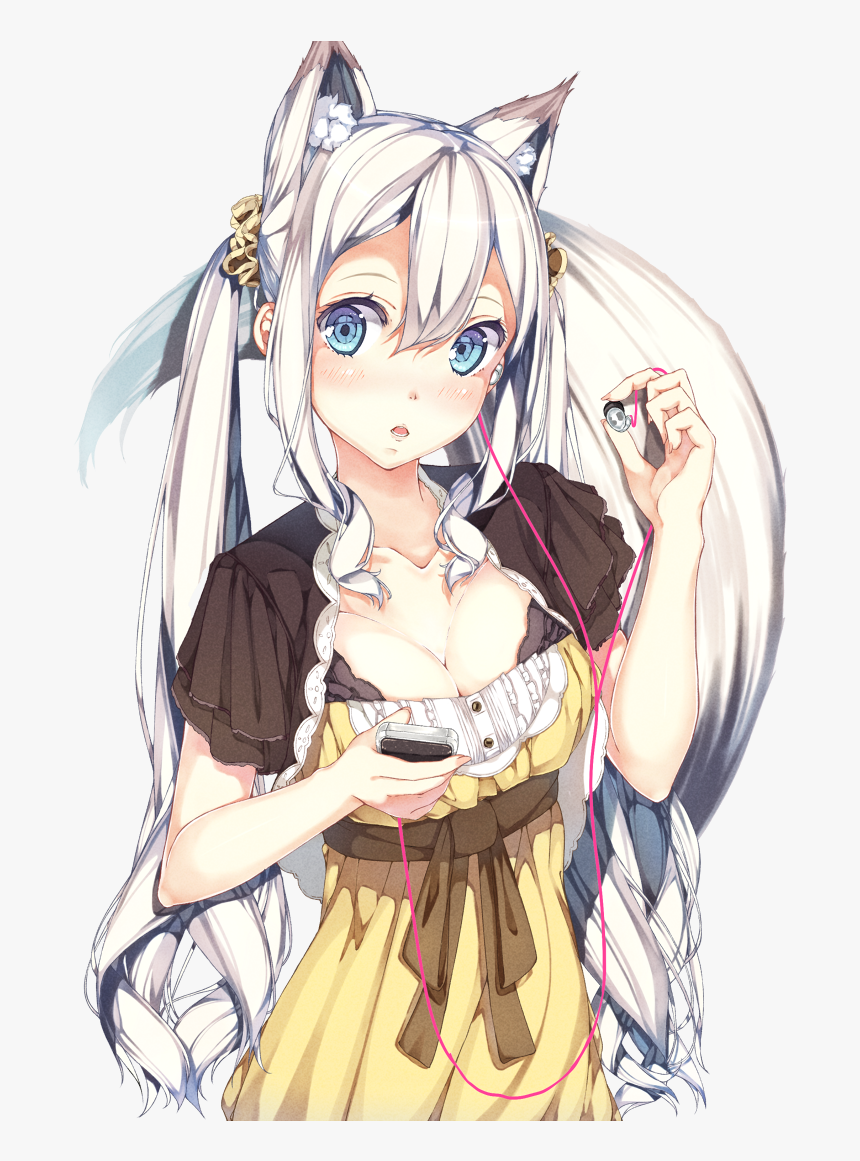 Anime White Dog Girl, HD Png Download, Free Download