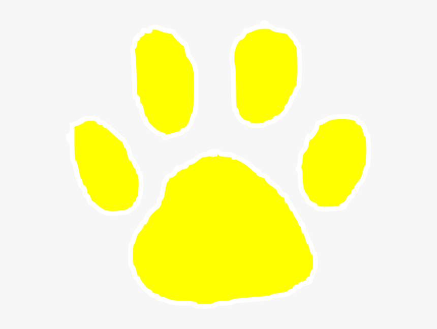 Tiger Paw Yellow Clip Art - Black And Yellow Paw Print, HD Png Download, Free Download