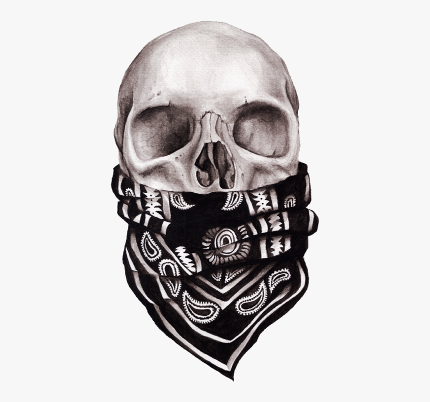 Skull Bandana Png - Skull Chicano Designs Tattoo, Transparent Png - kindpng...