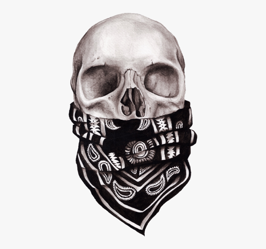 Skull Bandana Png - Skull Chicano Designs Tattoo, Transparent Png, Free Download