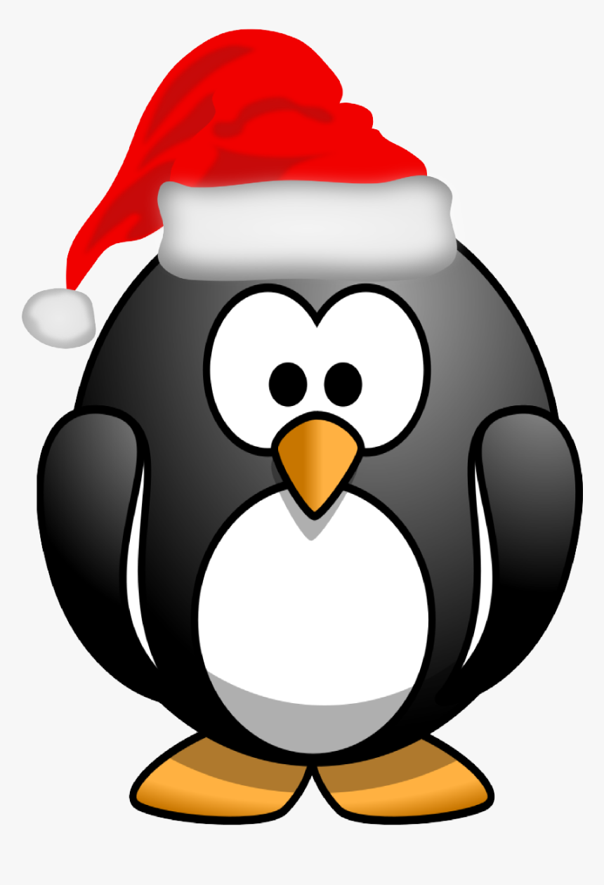 Christmas Penguin Clipart Black And White - Penguin Waving Clipart, HD Png Download, Free Download