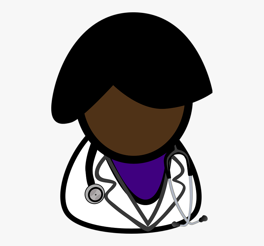 Doctor, Avatar, Stethoscope, Black, Hair, Medicine - Psychologist Png, Transparent Png, Free Download