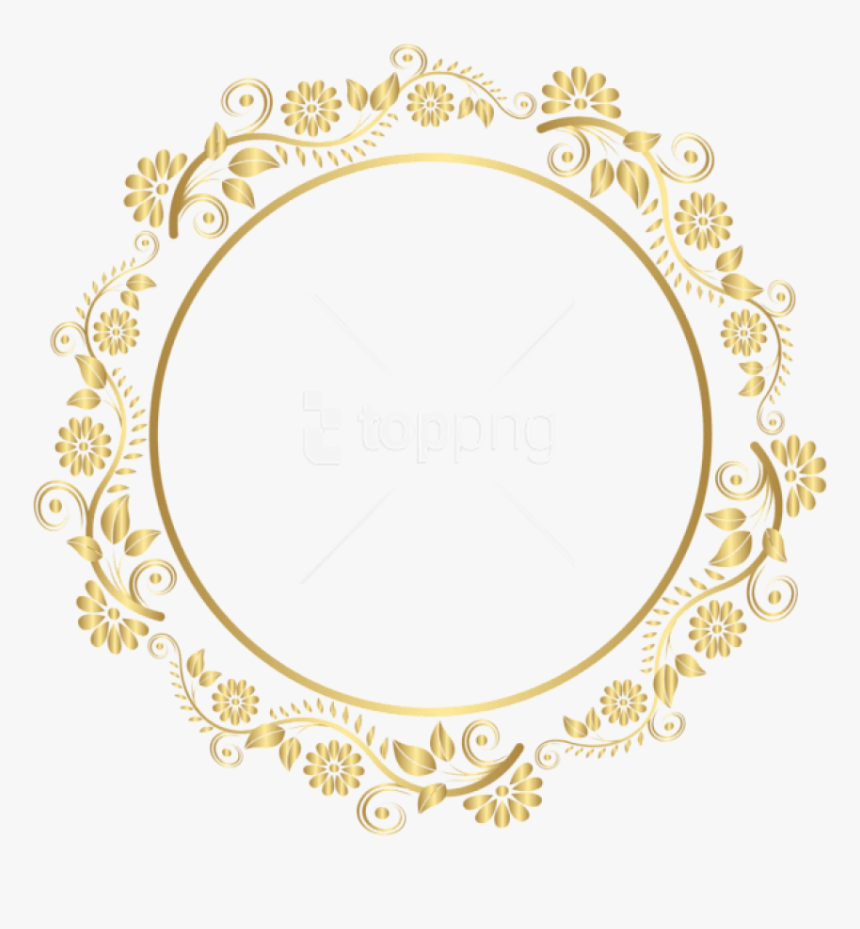 Transparent Round Frame Png - Gold Round Photo Frame, Png Download, Free Download