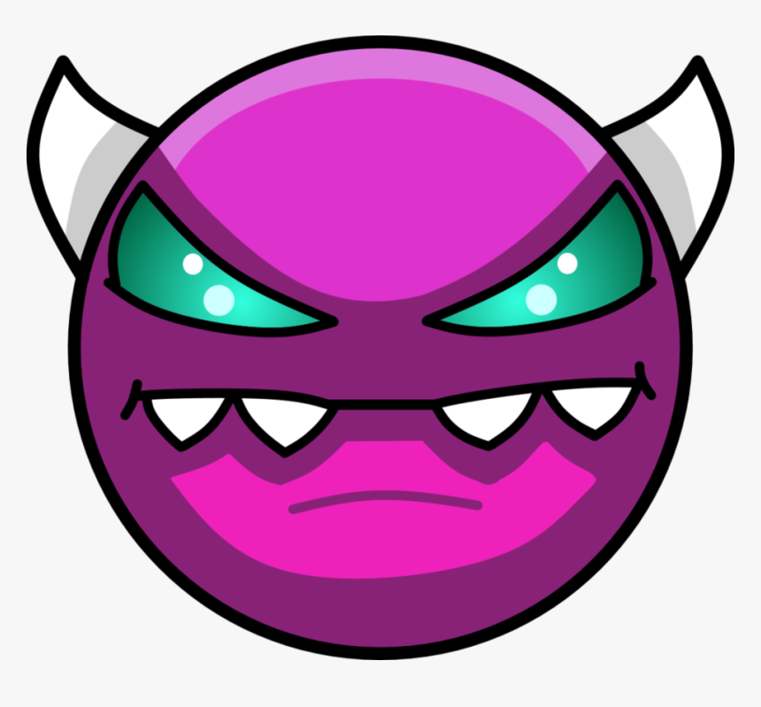 Demon Face Png - Geometry Dash Demon, Transparent Png, Free Download