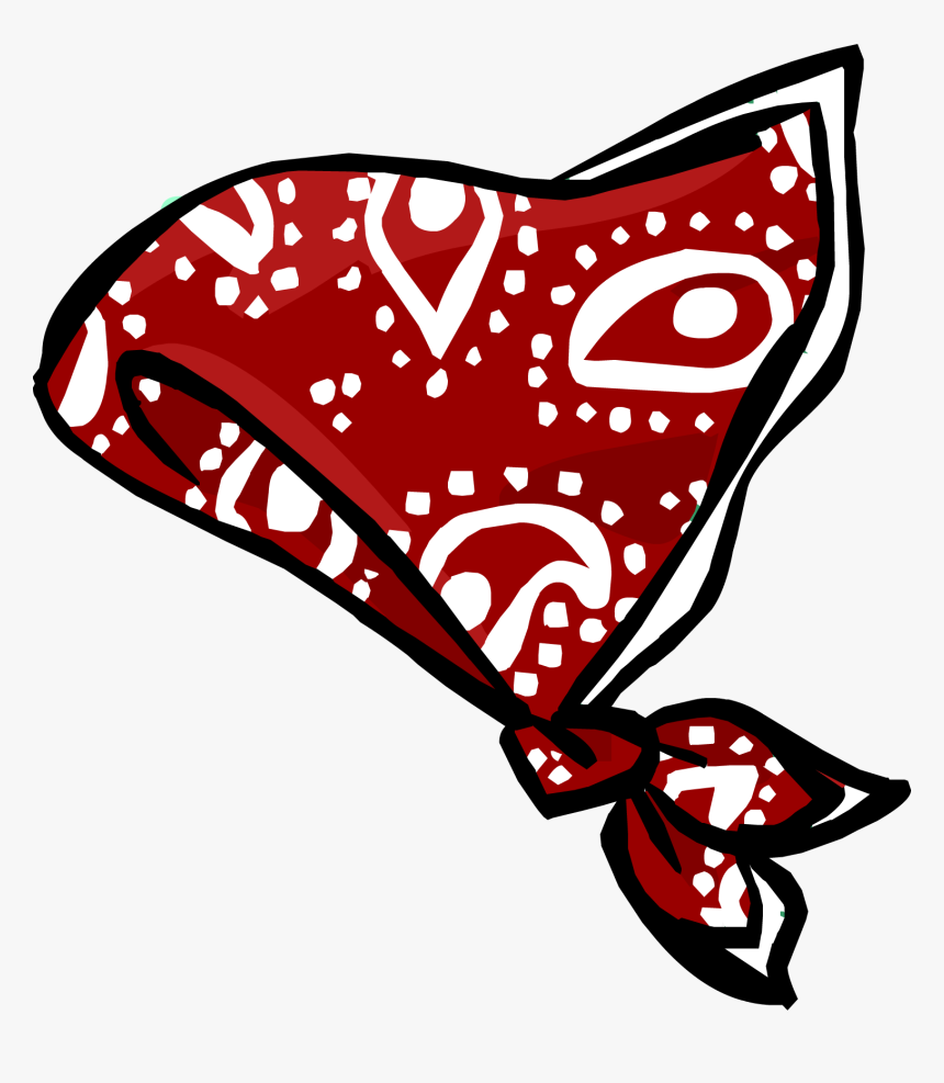 Clip Art Red Bandana Clipart - Bandana Drawing Png, Transparent Png, Free Download