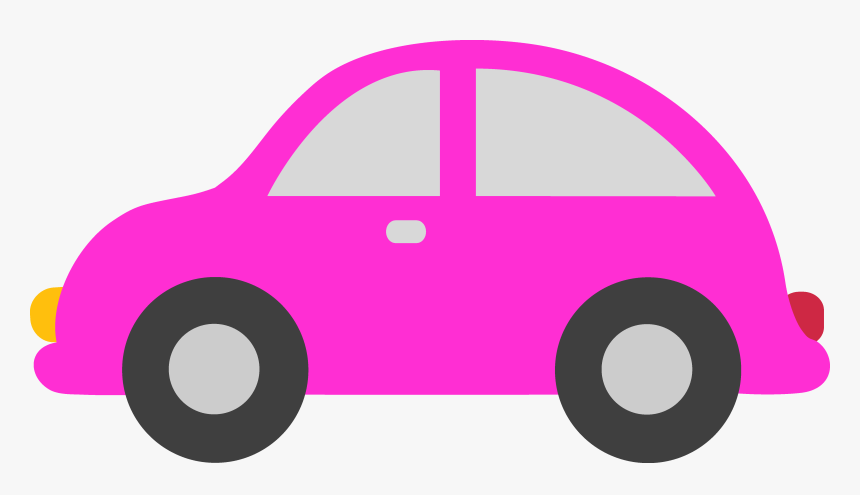 Car Clip Art Black - Pink Toy Car Clipart, HD Png Download, Free Download