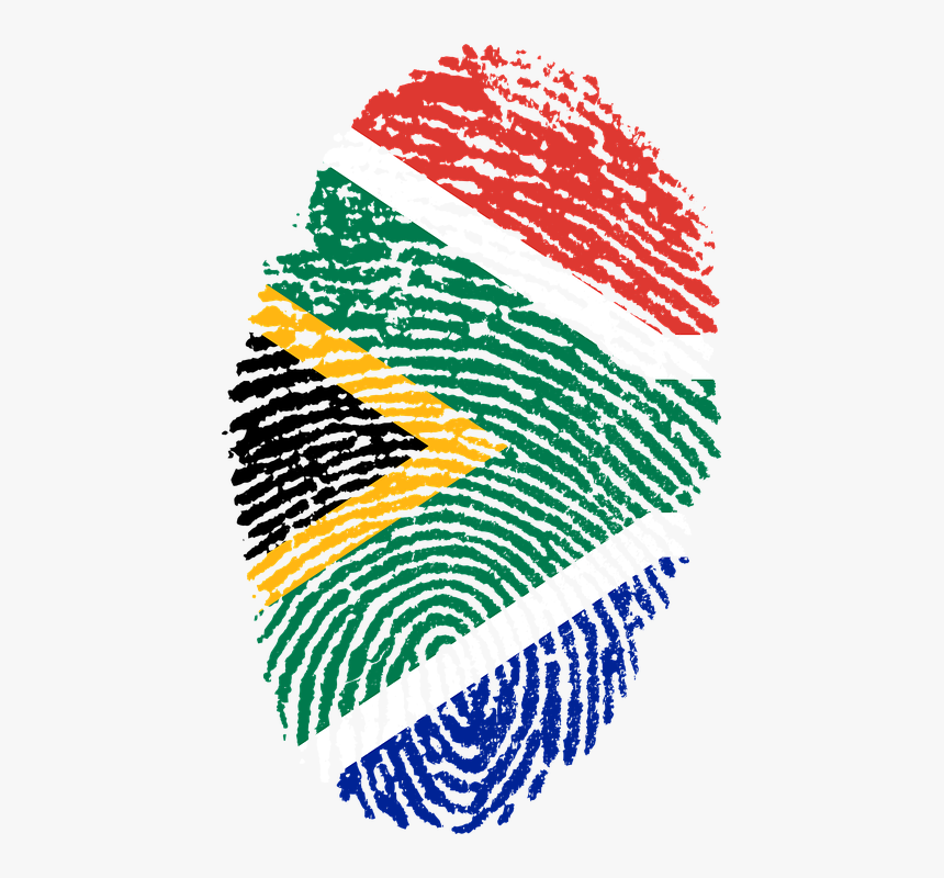 South Africa, Flag, Fingerprint, Country, Pride - Transparent South African Flag Png, Png Download, Free Download