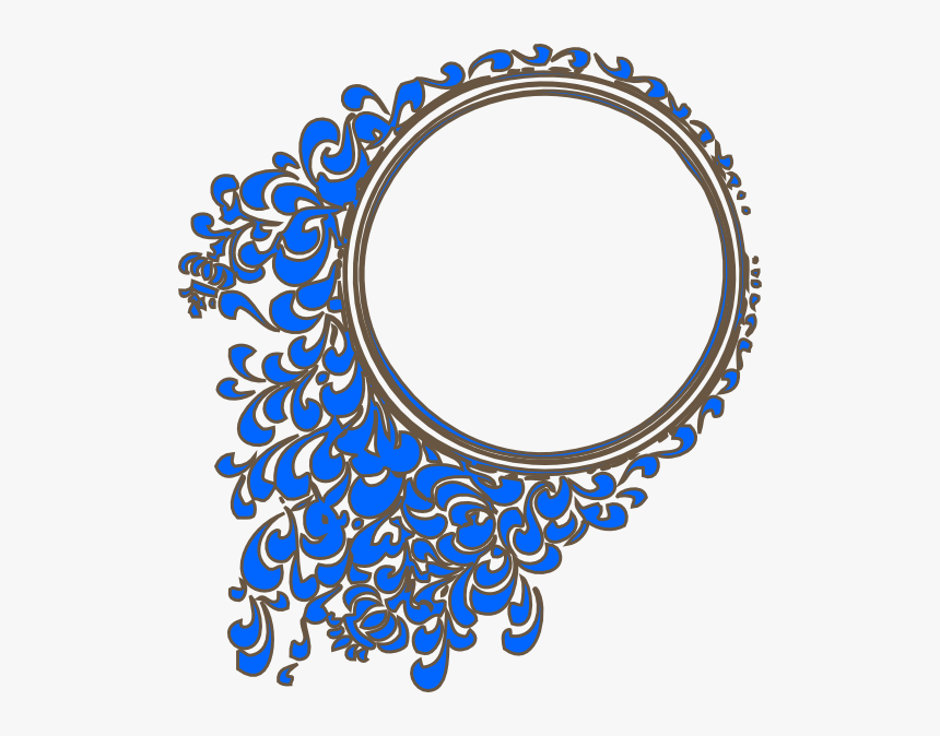 Oval - Picture - Frame - Vector - Royal Blue Wedding Vector, HD Png Download, Free Download