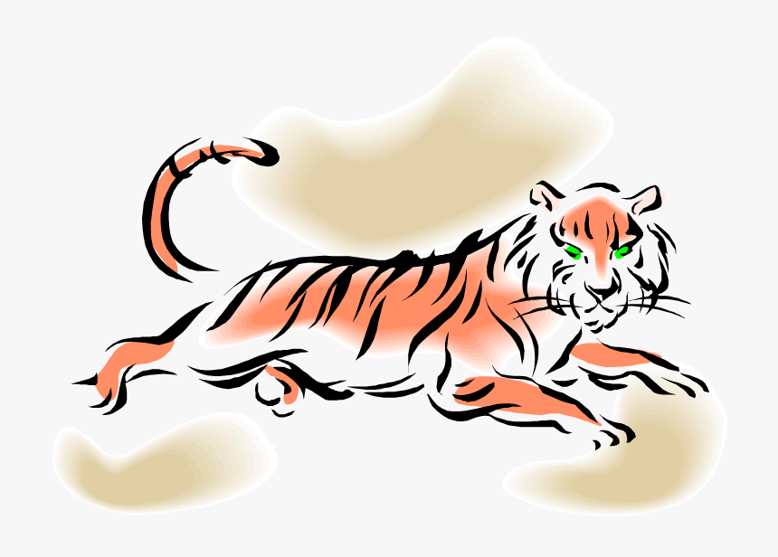 Tiger Laying Down Clipart - Tiger Cartoon Laying Down, HD Png Download, Free Download