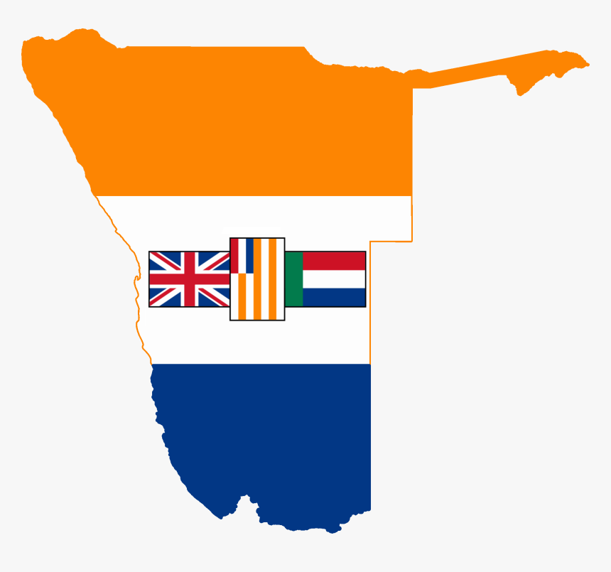 Flag Map Of South West Africa - South Africa In South West Africa, HD Png Download, Free Download