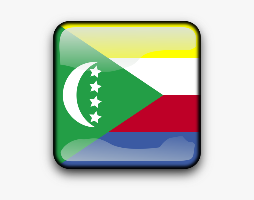 Flag Of The Comoros Flag Of Chad Flag Of Turkey - Yellow White Red Blue Flag, HD Png Download, Free Download