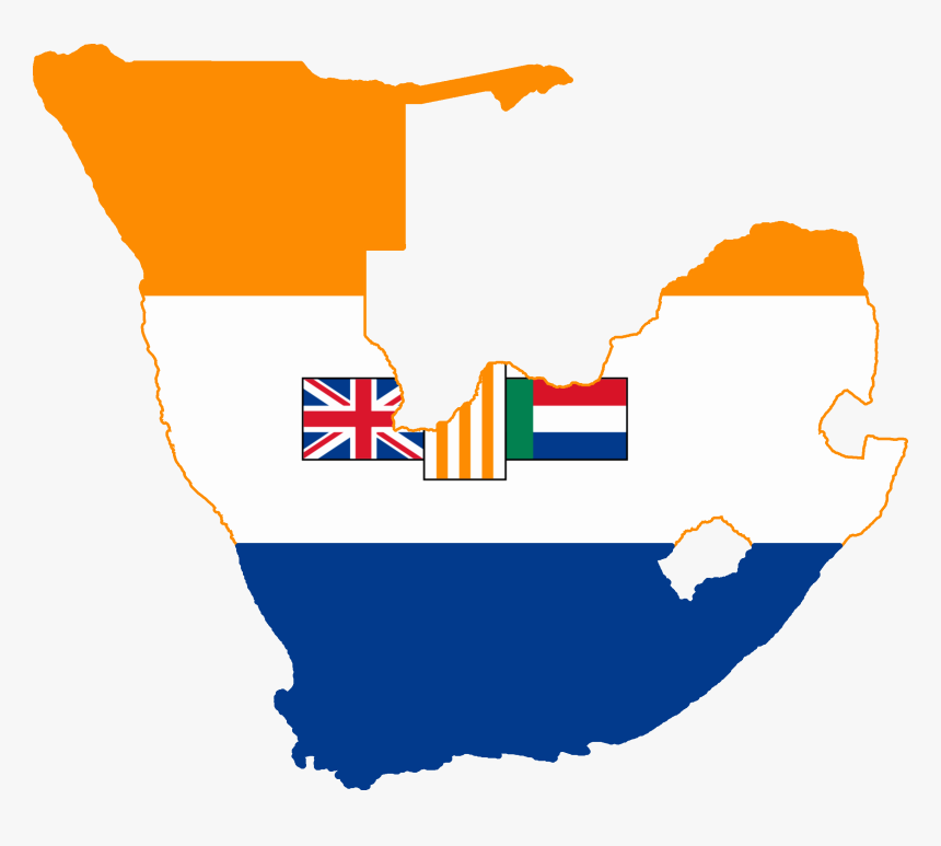 Clip Art Library Library File South Flag Map - South Africa And Southwest Africa, HD Png Download, Free Download
