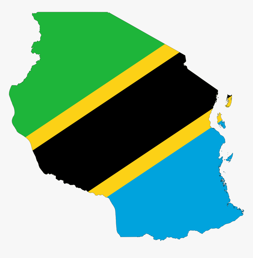 Tanzania Flag In Country, HD Png Download, Free Download