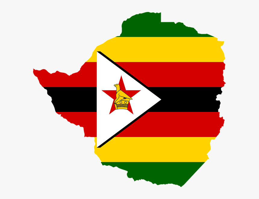 South African Representation Abroad Zambia / Zimbabwe - Zimbabwe Map With Flag, HD Png Download, Free Download