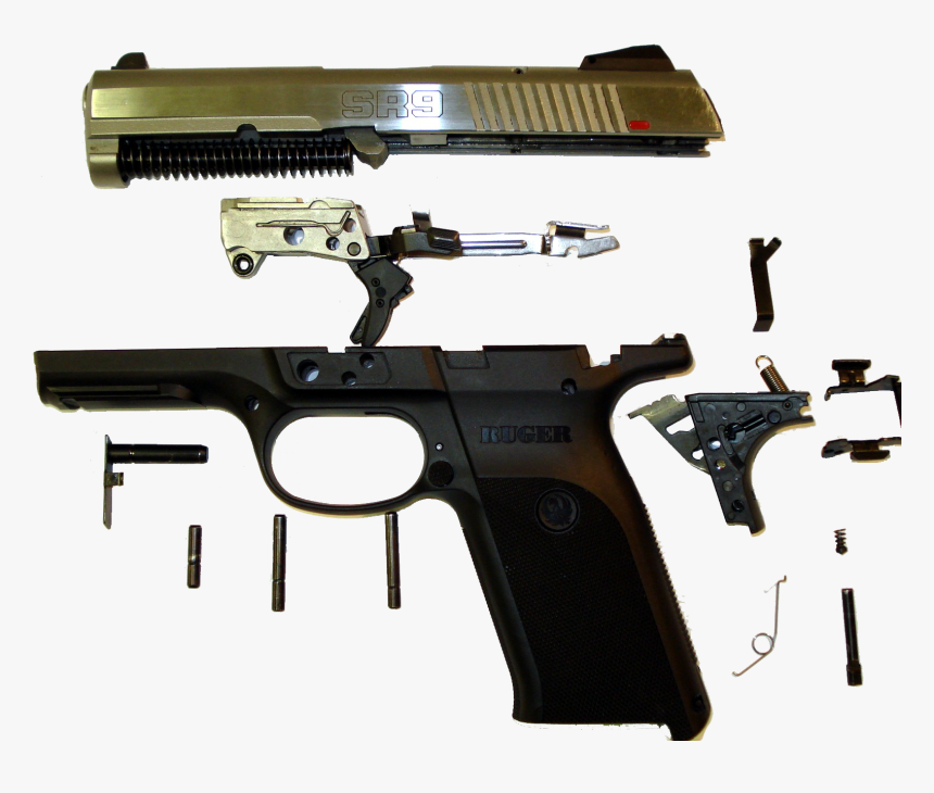 Ruger Sr9 Exploded 3 - Ruger Sr9, HD Png Download, Free Download