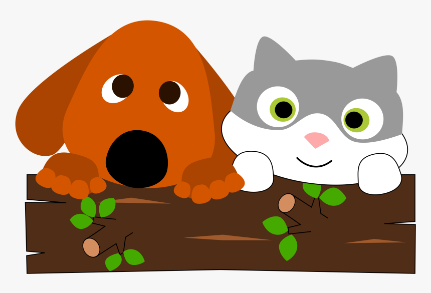 Dogs And Cats Yarn Png - Cat And Dog Playing Clipart, Transparent Png, Free Download