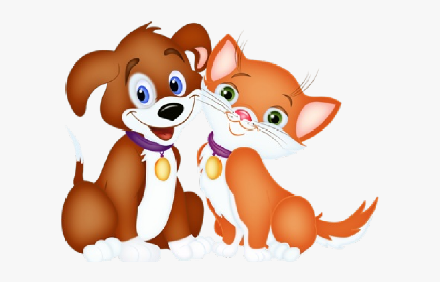 Dog Playing Png Clipart - Dog And Cat Animated, Transparent Png, Free Download