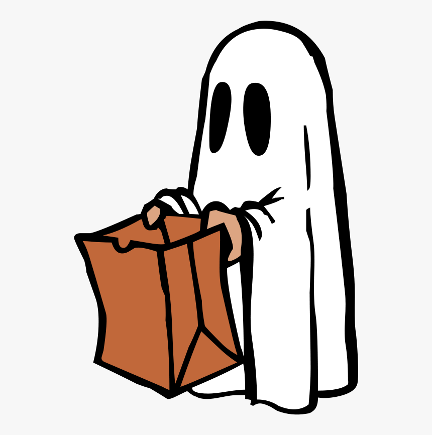 Halloween Clipart Kids - Ghost Trick Or Treat, HD Png Download, Free Download