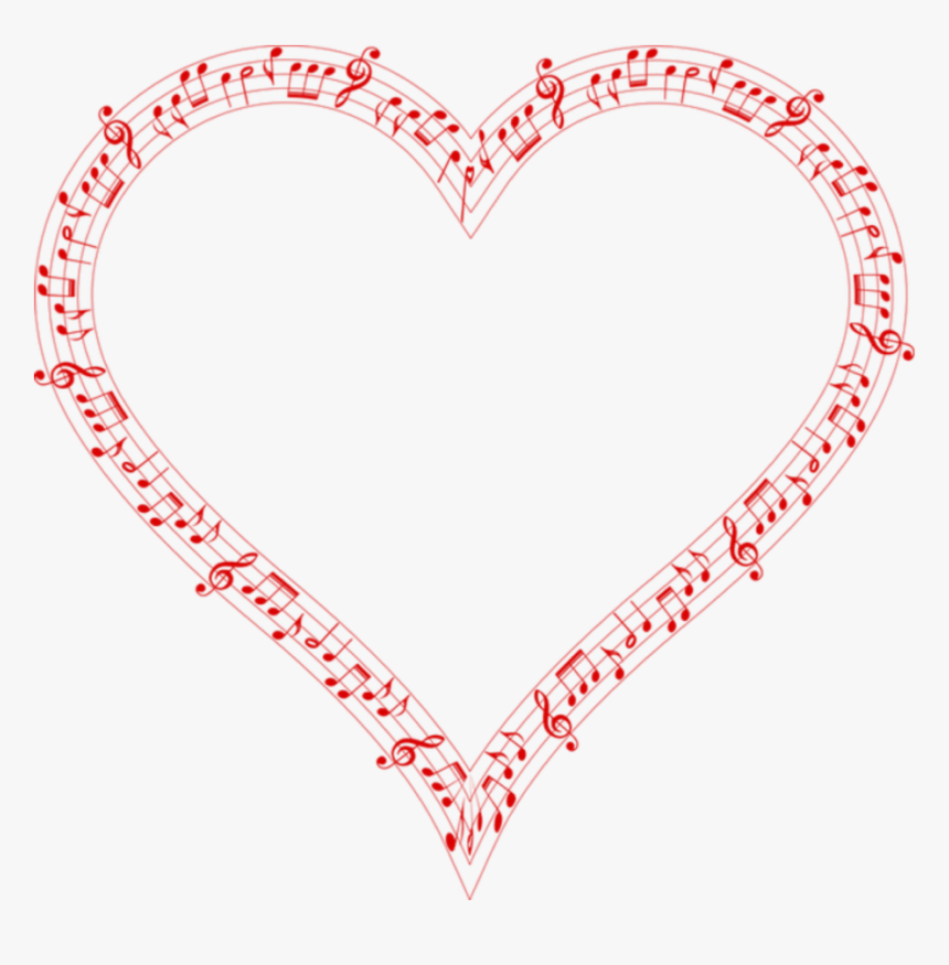 Heart Corazon Red Rojo Music Musica Stave Pentagrama Thank You Music Heart Hd Png Download Kindpng