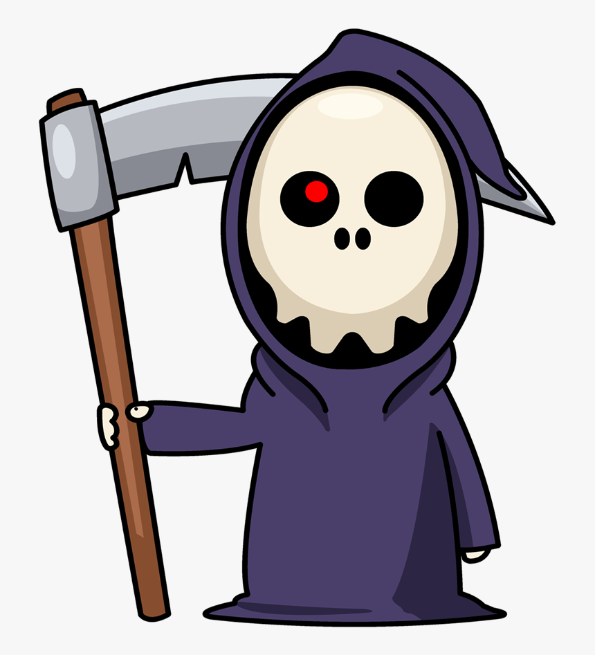 Clip Art Library Cliparts - Cute Grim Reaper Png, Transparent Png, Free Download