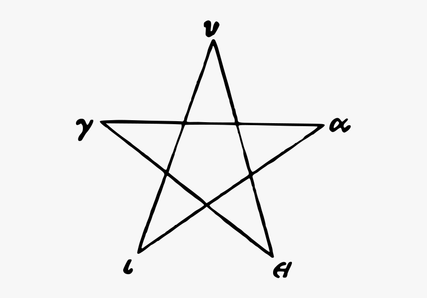 Pentagrama Místico Pitagórico, Con La Palabra “ὑγιεία”, - Pythagorean Pentagram, HD Png Download, Free Download
