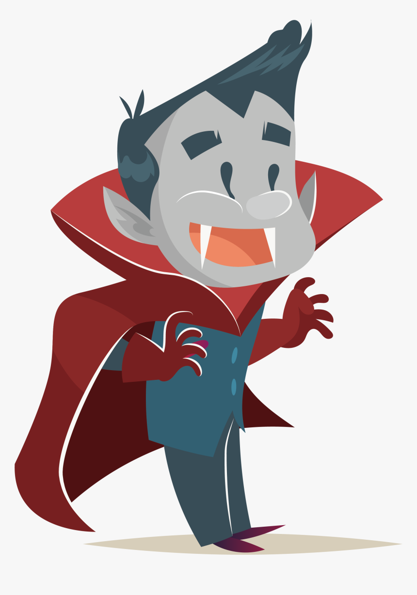 Cartoon Animation Halloween Illustration - Vampire Illustration Png, Transparent Png, Free Download