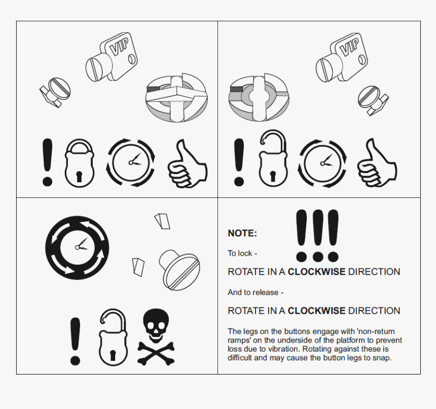 Quick Release Button & Key Set, Clear - Circle, HD Png Download, Free Download