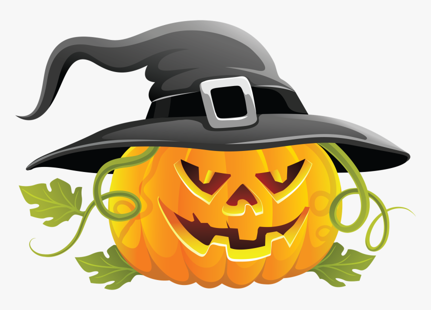 Halloween Pumpkin Png Image Download - Halloween Pumpkin Witch Hat, Transparent Png, Free Download