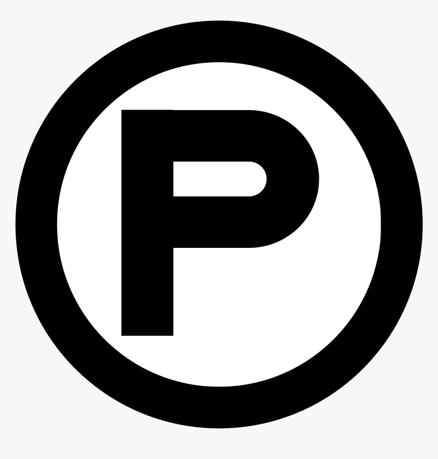 Parking Sign Black And White, HD Png Download, Free Download