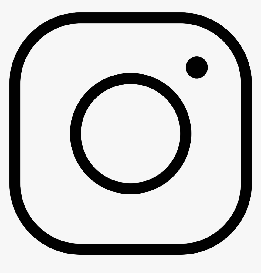 Instagram Line Icon Png Clipart , Png Download - Instagram Logo Thin Black & White, Transparent Png, Free Download