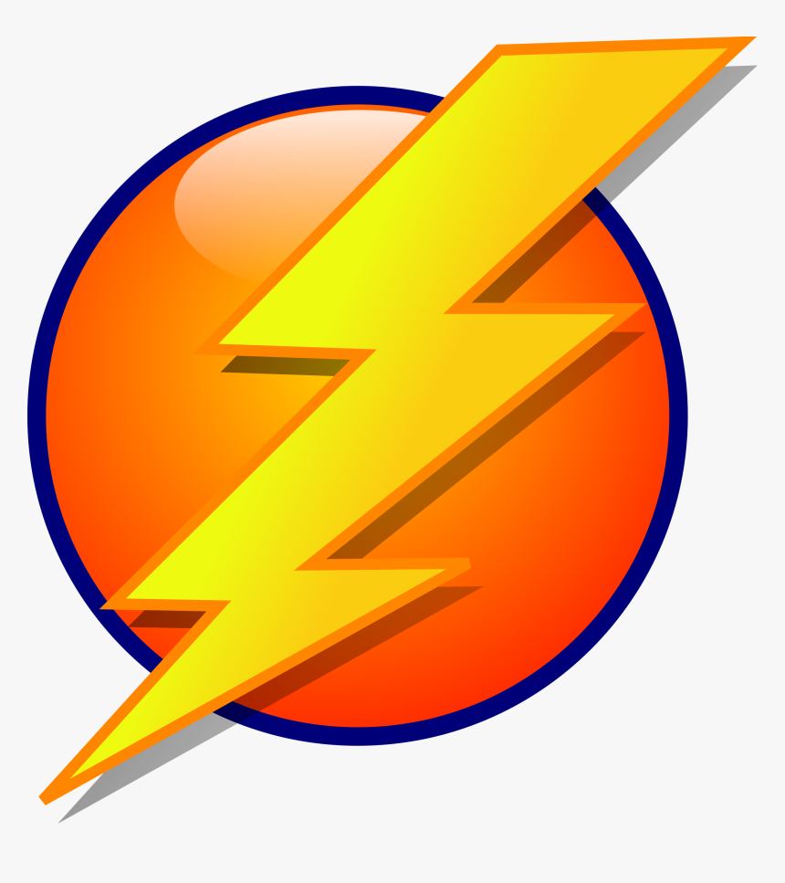 Lightning Orb Energy Icon Vector Clipart Image - Lightning Bolt Clipart, HD Png Download, Free Download