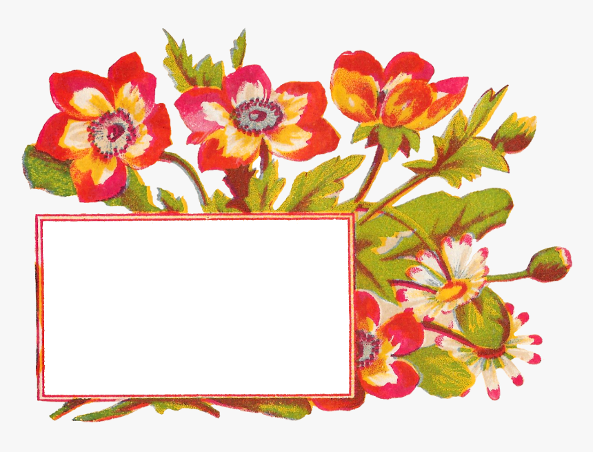 Flowers Clipart Label - Label Flower For Design, HD Png Download, Free Download