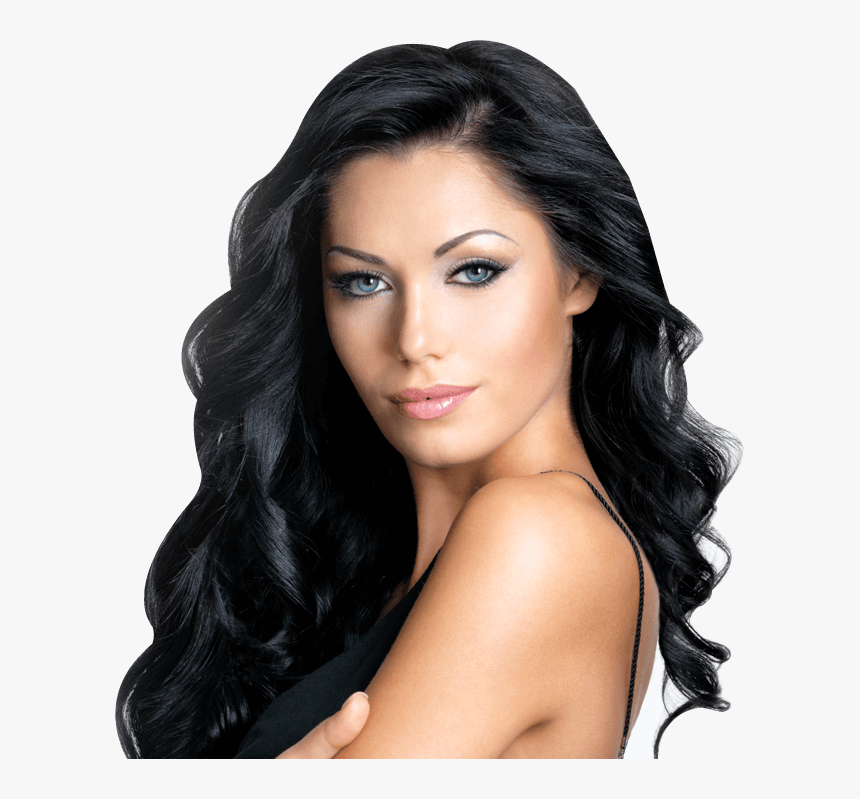 Transparent Black Hair Model Png - Jet Black Color Hair, Png Download, Free Download